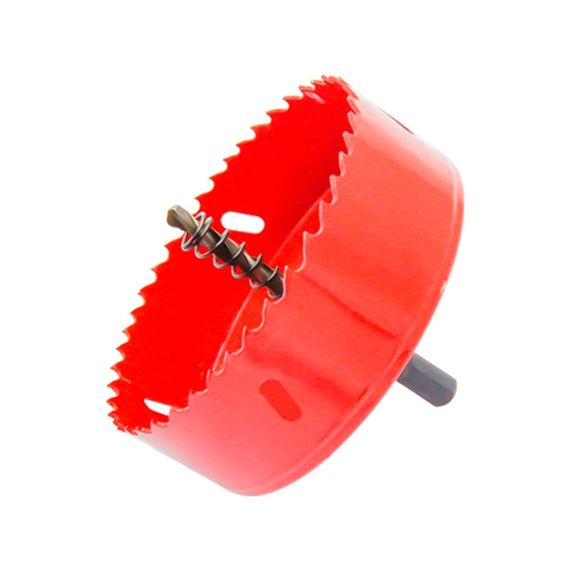 Laiwei Hole Saw Drill Bit LAIWEI HSS Hole Cutter with Arbor for Wood,PVC Board and Plasterboard(4-1/8"(105mm Hole Saw)) - Image 1